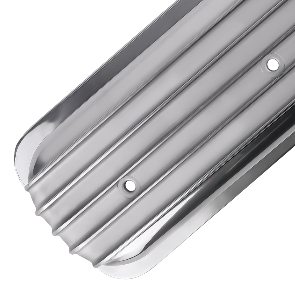 2xFabricated Aluminum Valve Covers Center Bolt For SBC Small Block compatible for Chevy engines