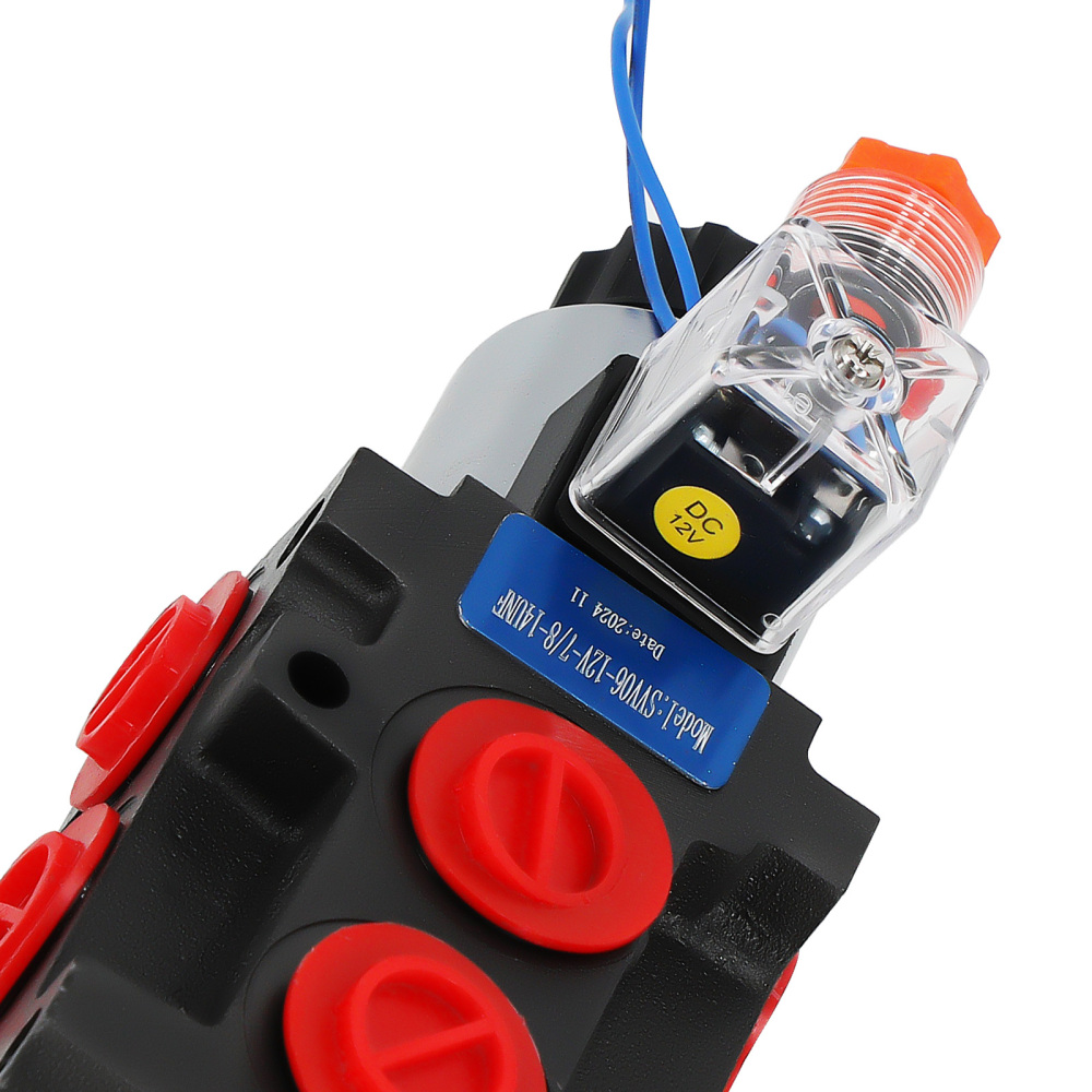 Hydraulic Solenoid Selector/Diverter Valve 13 GPM 12v DC 10 SAE 6 Ports