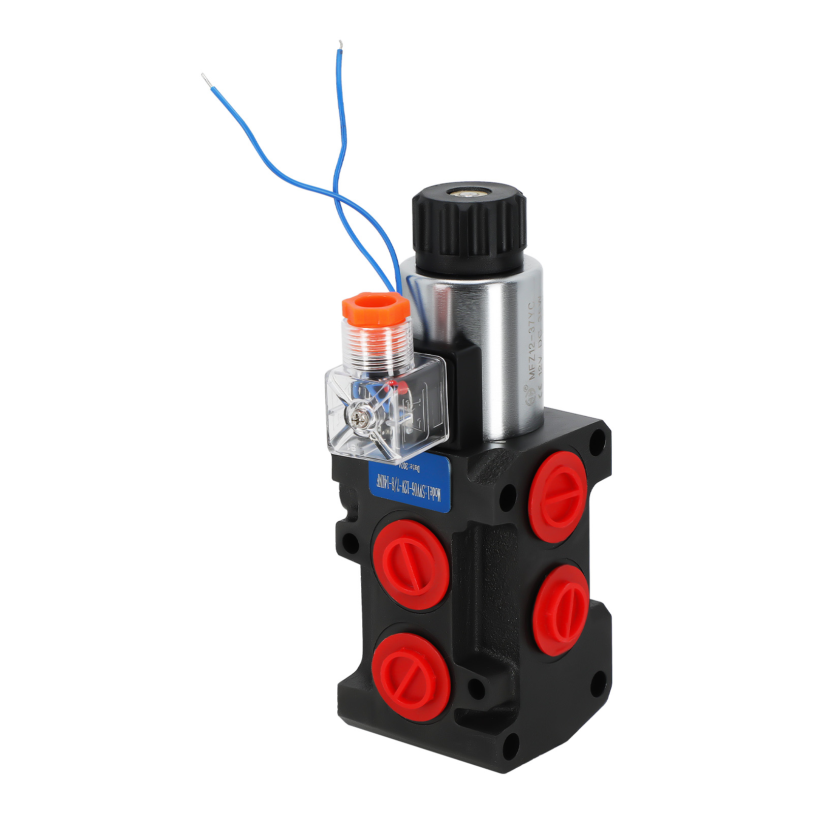 Hydraulic Solenoid Selector/Diverter Valve 13 GPM 12v DC 10 SAE 6 Ports