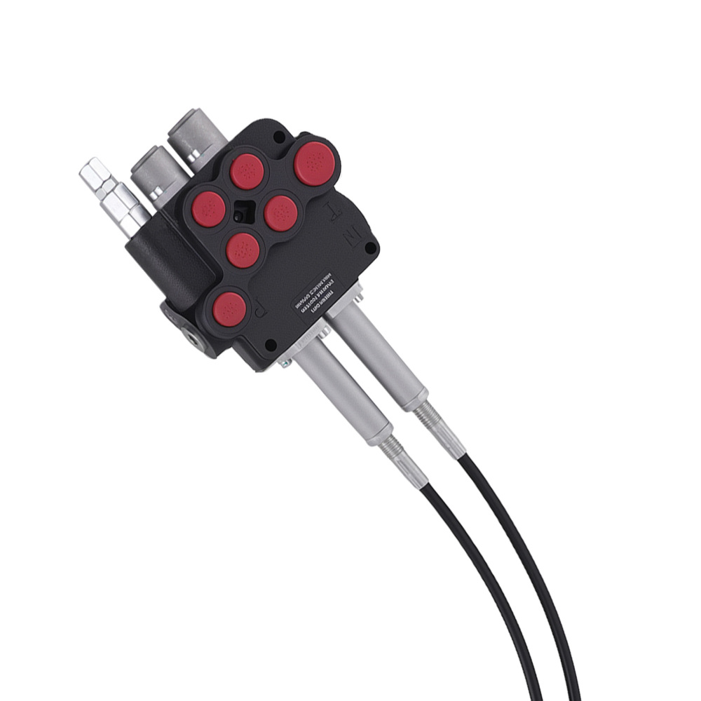 Cable Remote Control Valve Kit w/ 2 Spool Valve 80lpm 2 Cables Remote Joystick