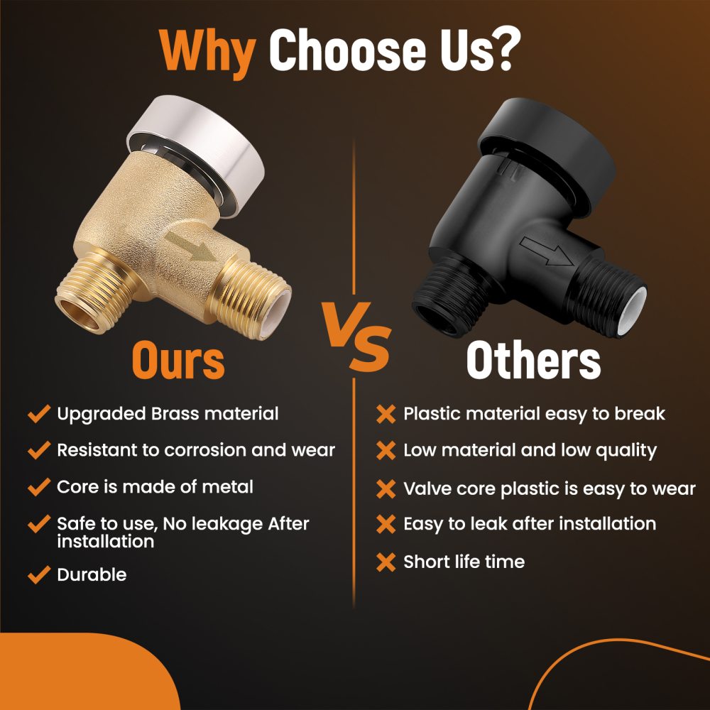 Brass RV Camper Black Tank Vacuum Breaker Check Valve Replacement 571-VAC-CHK-A