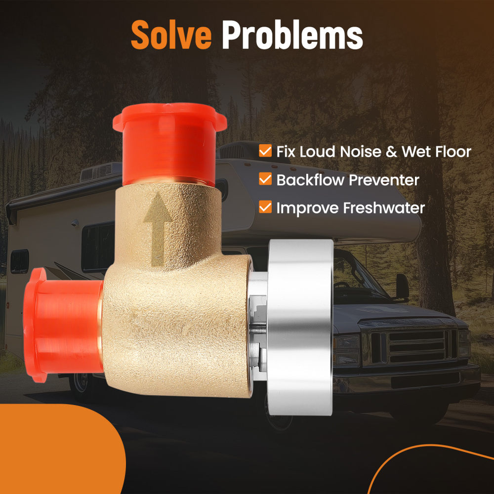 Brass RV Camper Black Tank Vacuum Breaker Check Valve Replacement 571-VAC-CHK-A