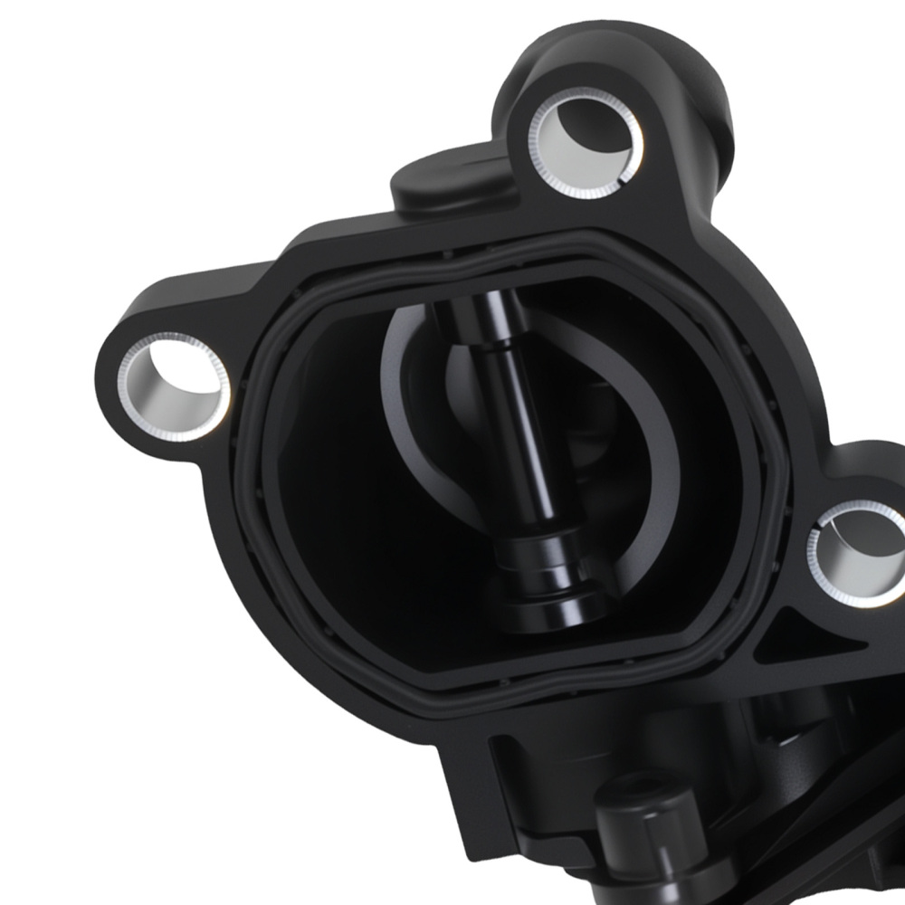 Advanced Thermostat Assembly compatible for Audi A6 A7 compatible for VW Touareg 12-16 059121737AM Black