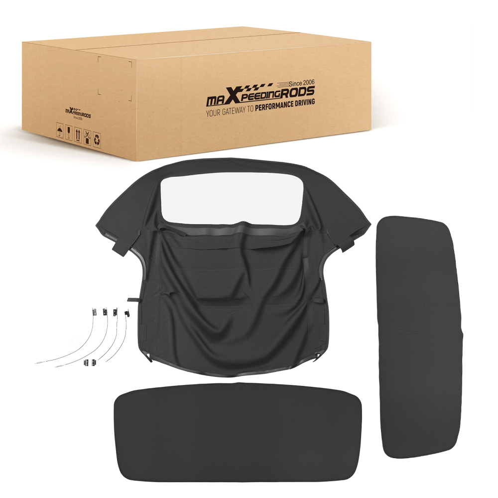 All Weather Soft Top compatible for BMW Z3 1996-2002 54318411121 Black PVC Composite