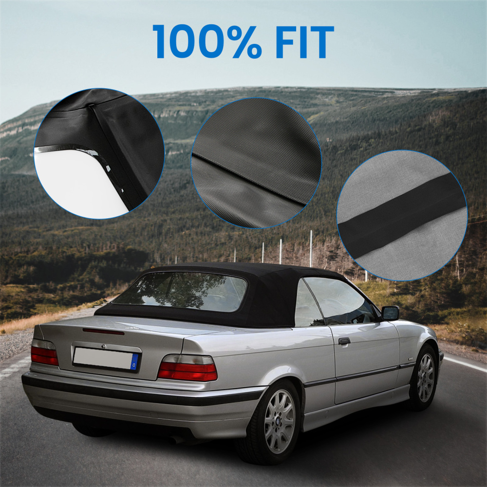 Convertible Soft Top w/Plastic Window compatible for BMW 3-Series E36 318i 323i 325i 328i