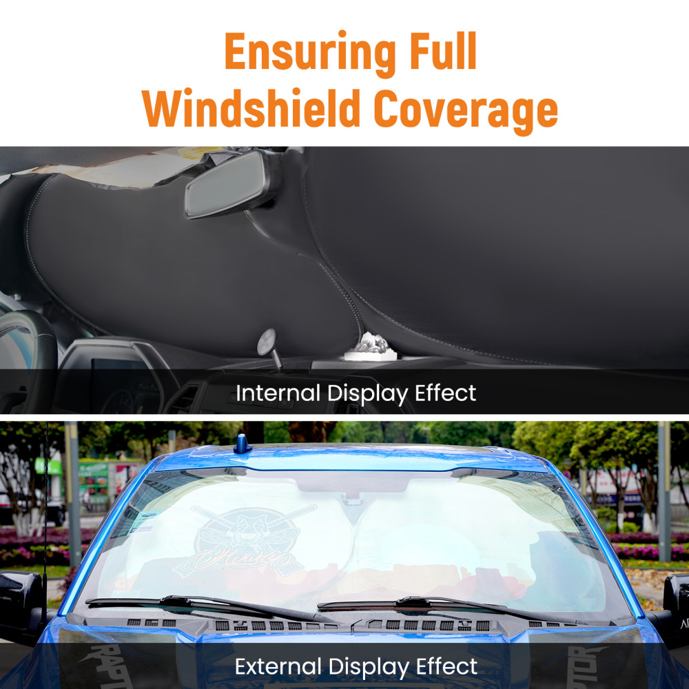 Foldable Car Sunshade compatible for Ford F150 2015 2016 2017-2020 Reflective UV Block