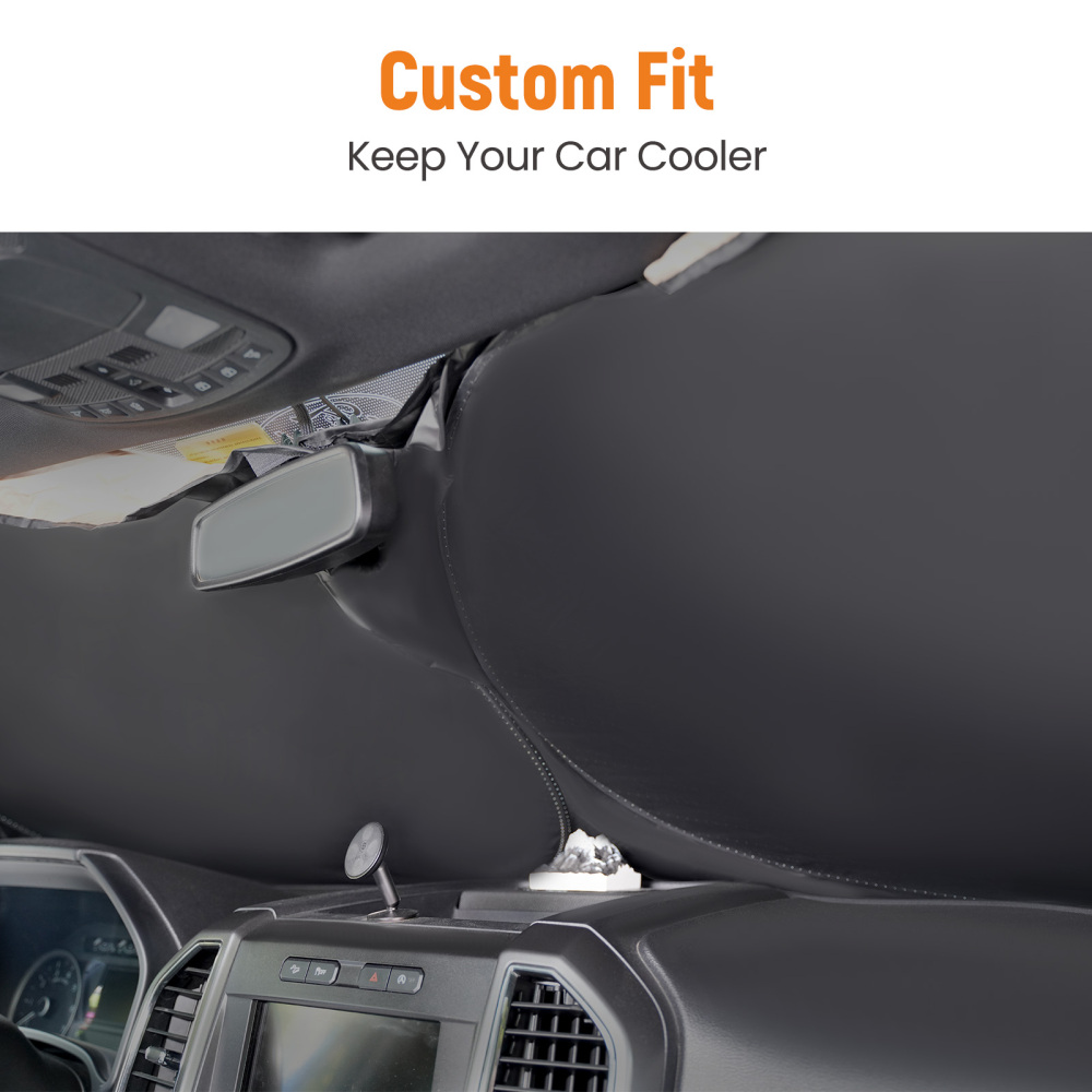 Foldable Car Sunshade compatible for Ford F150 2015 2016 2017-2020 Reflective UV Block