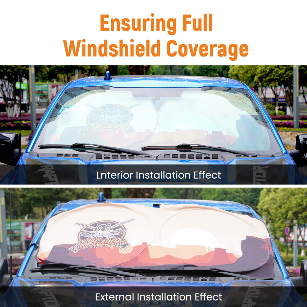 Foldable Car Sunshade compatible for Ford F150 2015 2016 2017-2020 Reflective UV Block