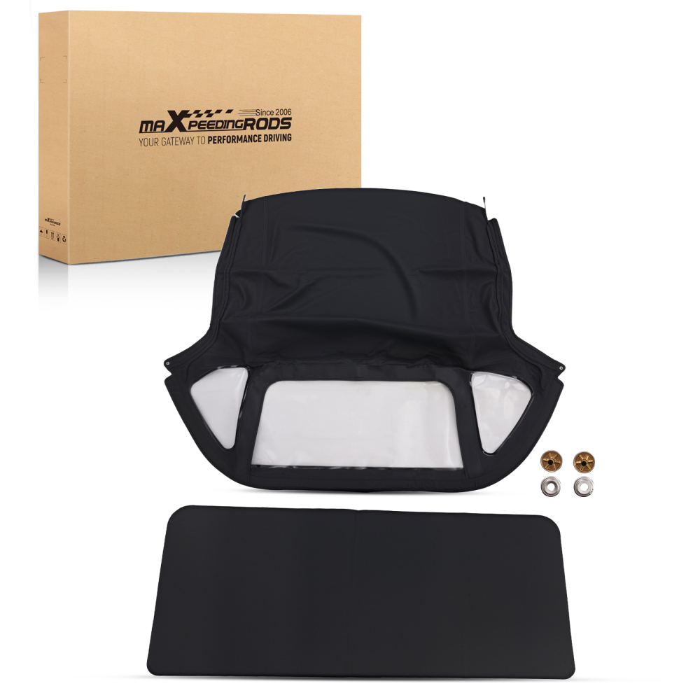 Black Convertible Soft Top compatible for MG MGB 1971-1980 1.8L WC540NZ6 PVC
