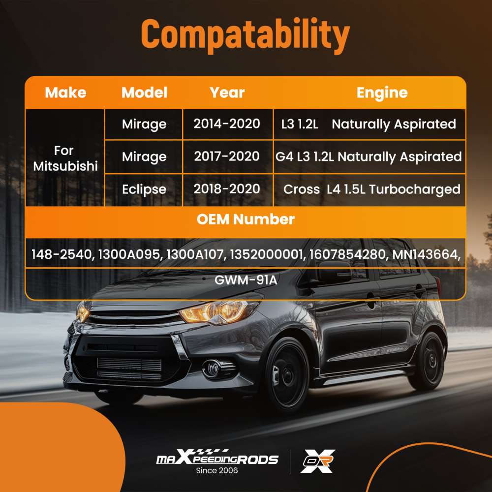 Coolant Pump compatible for Mitsubishi Eclipse Cross L4 1.5L Turbo 2018-2020 148-2540