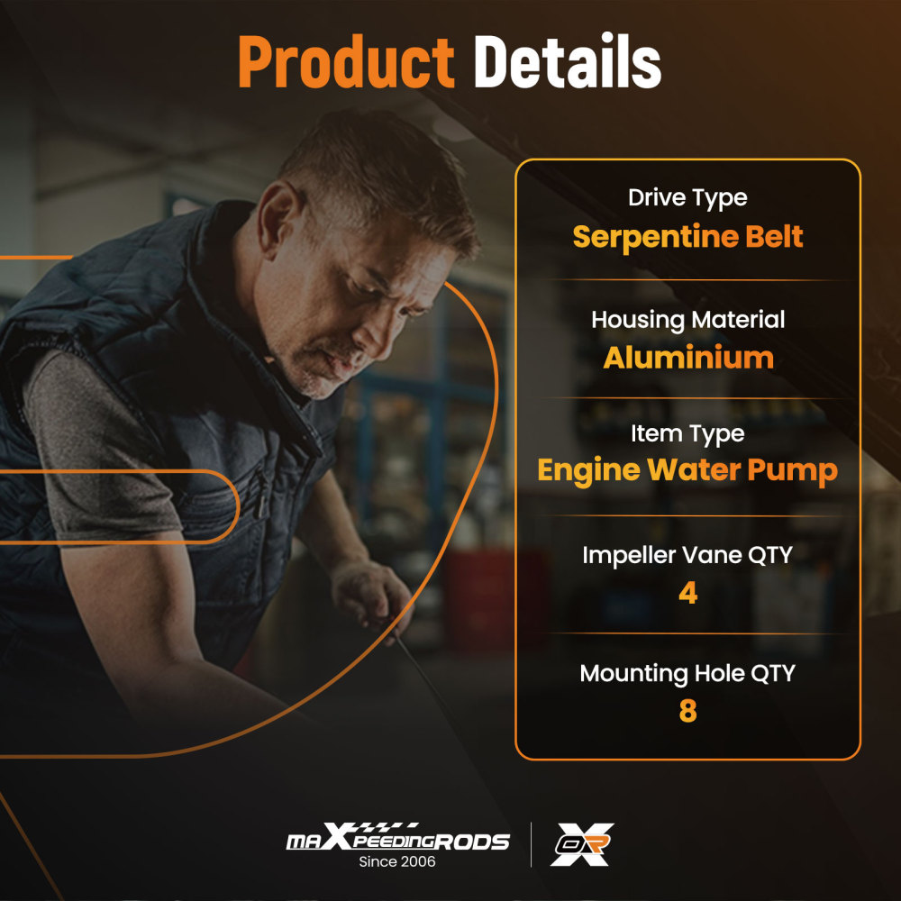 Coolant System Water Pump compatible for Mercedes-Benz C220 C230 W202 2.3L 1994-98 PA6808