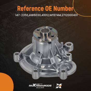 Coolant Water Pump Assembly compatible for Mercedes-Benz C250 W205 1.8L 2012-2015 147-2350