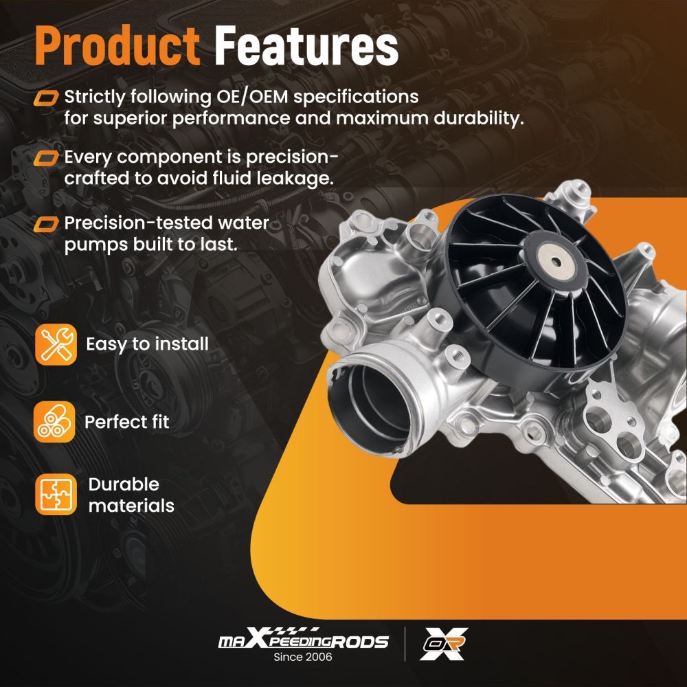 Belt Drive Water Pump compatible for Mercedes CL550 E550 GL450 ML550 2011-2014 2782001201