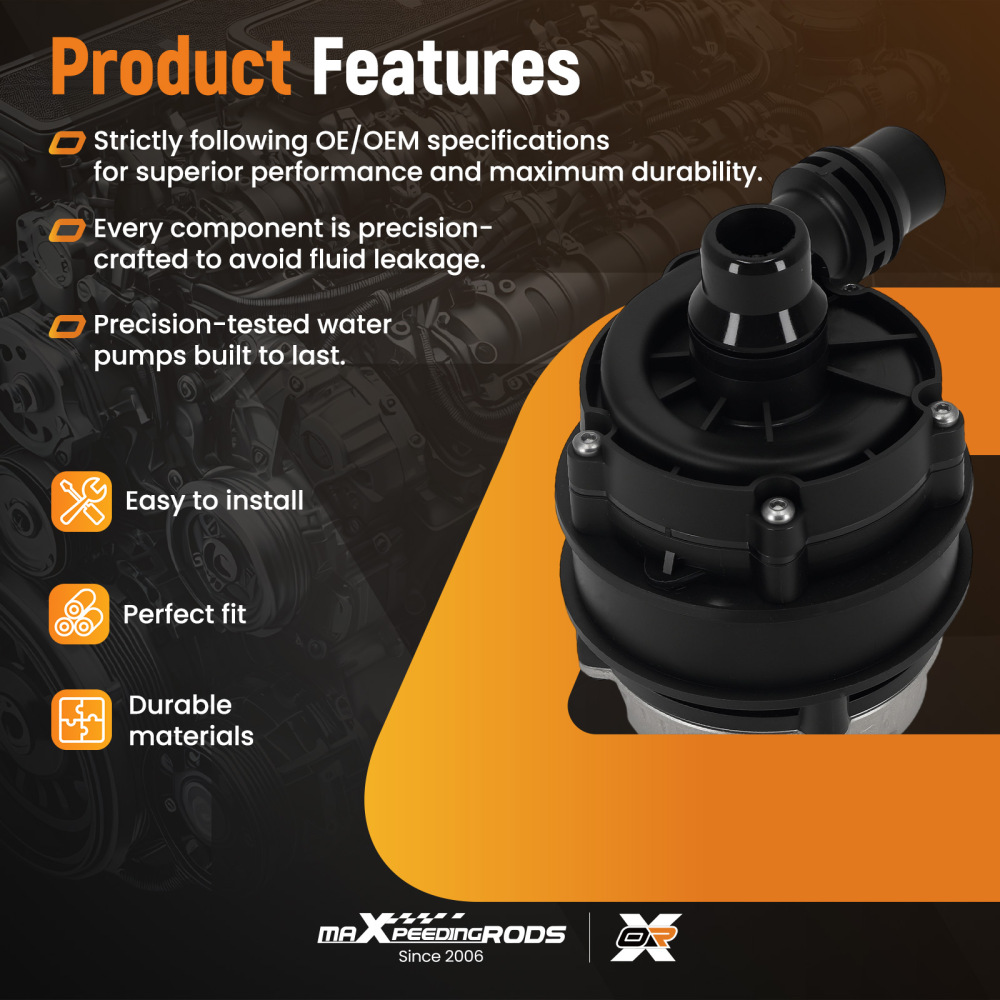 Auxiliary Coolant Pump compatible for Mercedes A-Class/B-Class 2012-2024 0005001386