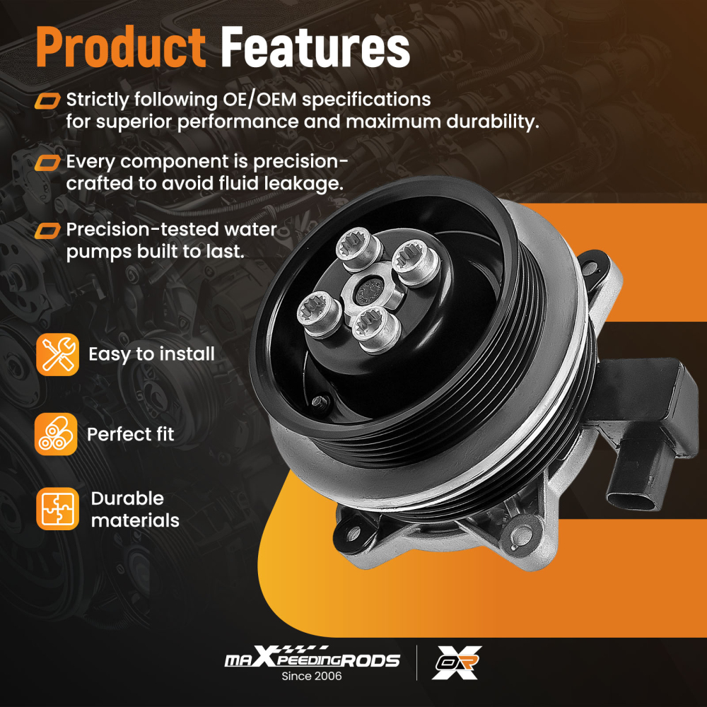1.4T Water Pump compatible for VW Golf 6 Jetta V MK5 MK6 Tiguan Beetle CC Passat Scirocco