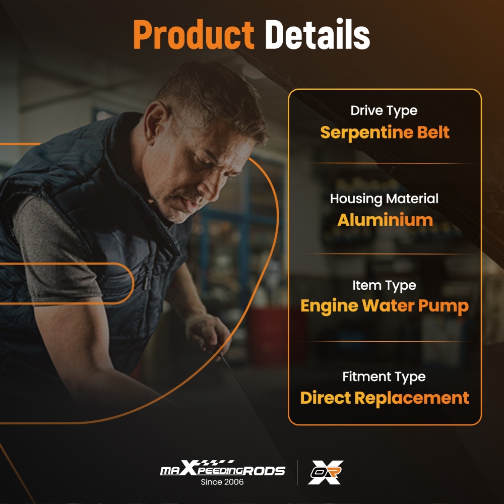 Coolant Pump Assembly compatible for Ford Escape Fusion 1.6L DOHC 2013-2016 1472867