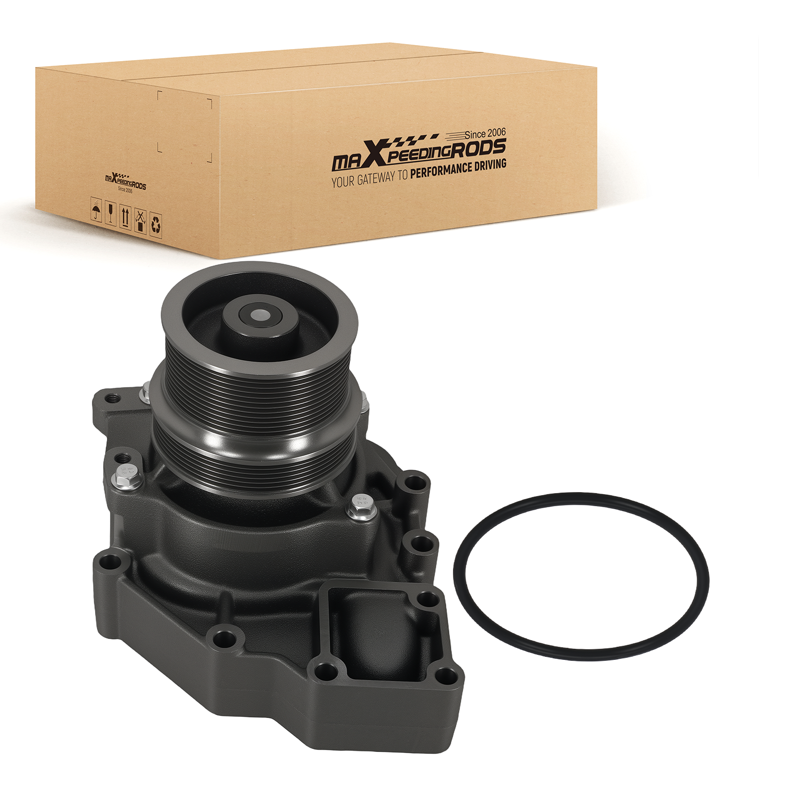 Coolant Pump compatible for Cummins ISX 3684449 6305090RX 3678724 3683652 Assembly Iron