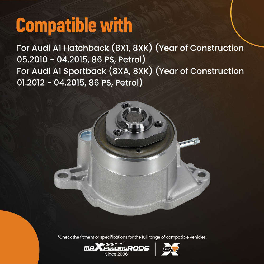 Pompa Acqua compatibile per Audi A1 A3 compatibile per Seat Ibiza compatibile per VW Golf VI 03F121004A 2010-2015 Benzina