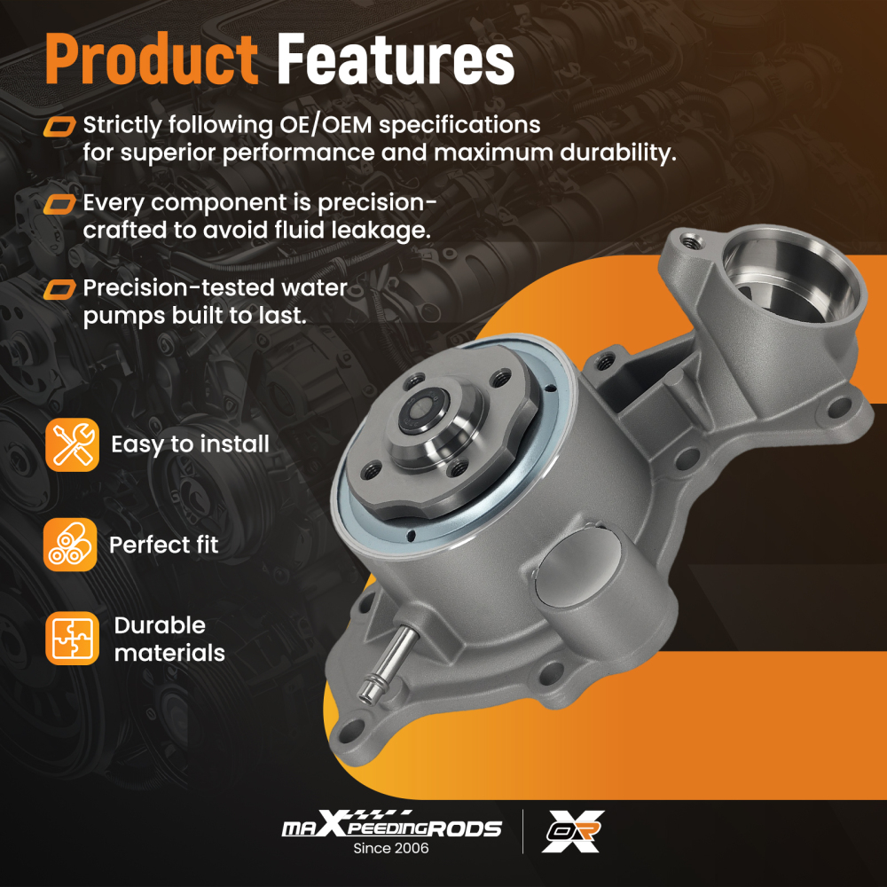 Aluminium Water Pump compatible for Audi A4/A5 S4/RS5 2016-2022 06M121013C 06M121013D