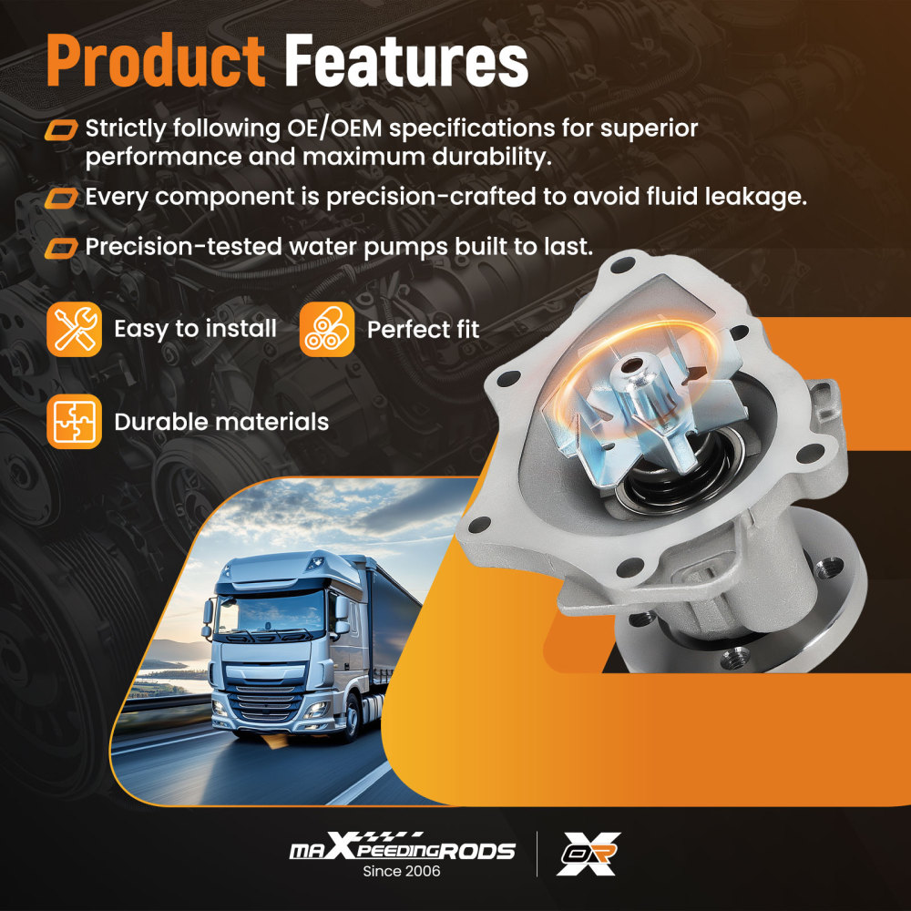 Belt Driven Water Pump compatible for Scion tC 2005-2010 16100-28040 Direct Replace