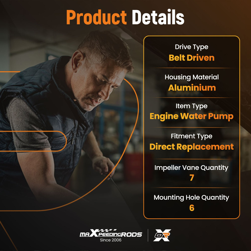 Belt Driven Water Pump compatible for Scion tC 2005-2010 16100-28040 Direct Replace