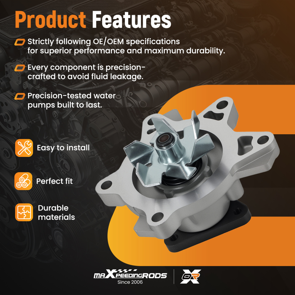 Water Pump compatible for Toyota Echo compatible for Prius XB 1.5L DOHC 2000-2014 181751 1610029155