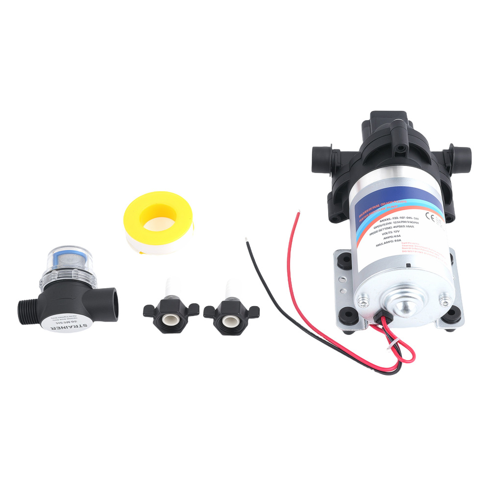 RV Water Pump Diaphragm Pump 12V 3.5GPM 45PSI for Bathrooms, Kitchens, RVs, and Yachts