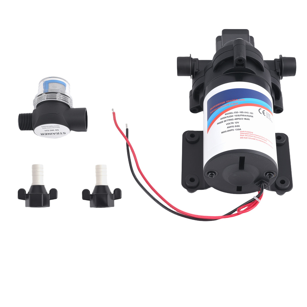 12V Basic Water Pump for RV Marine 15L/Min 45PSI Agricultural Operation