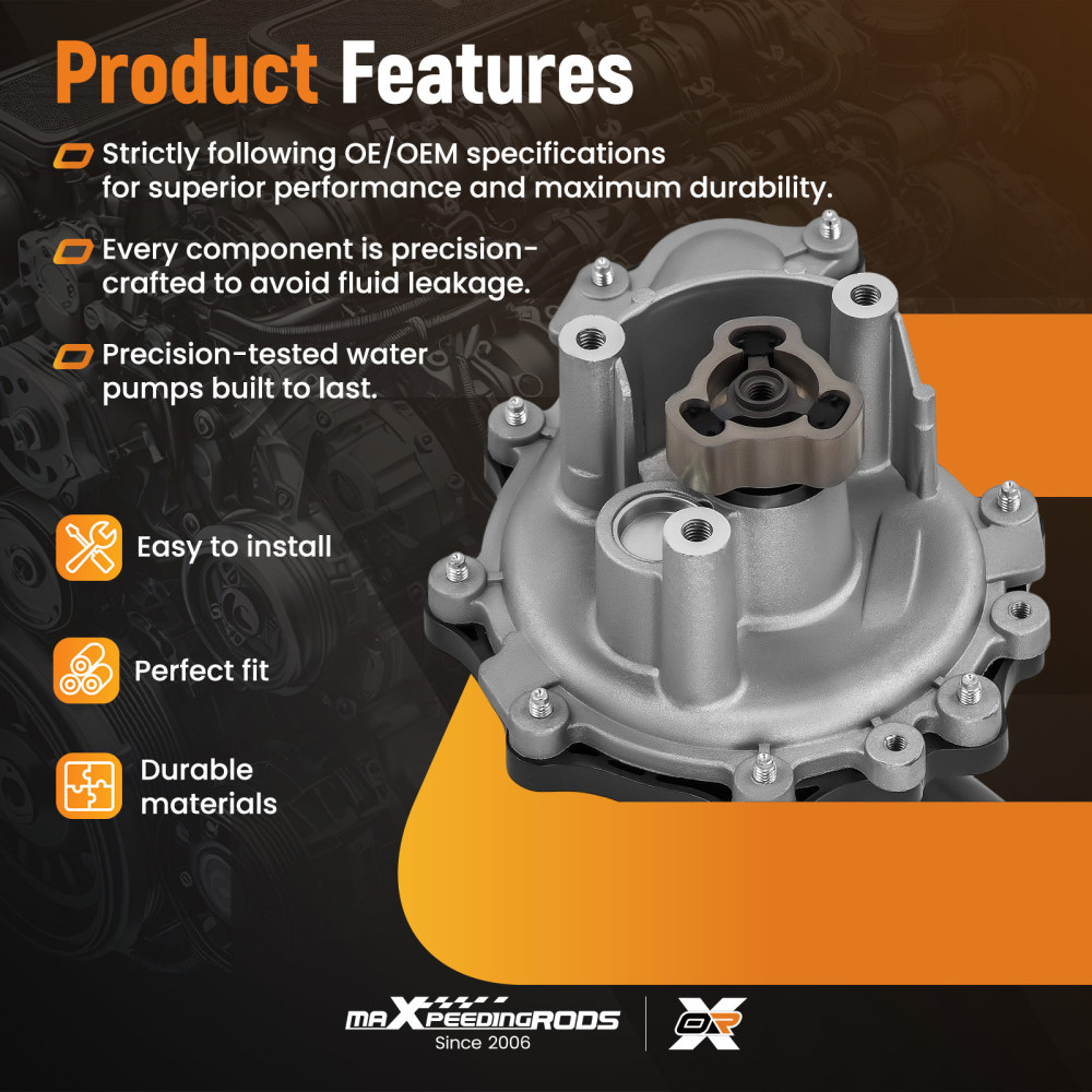 Water Pump Housing Assembly compatible for Ford Transit 2.2 compatible for FWD MK7 MK8 2006-16 1141175