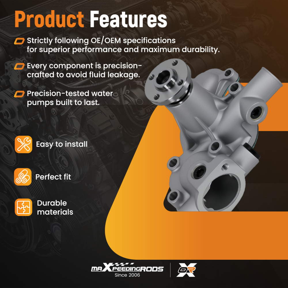 Engine Water Pump for Komatsu 3D82 Takeuchi TB125 Excavator 119810-42002