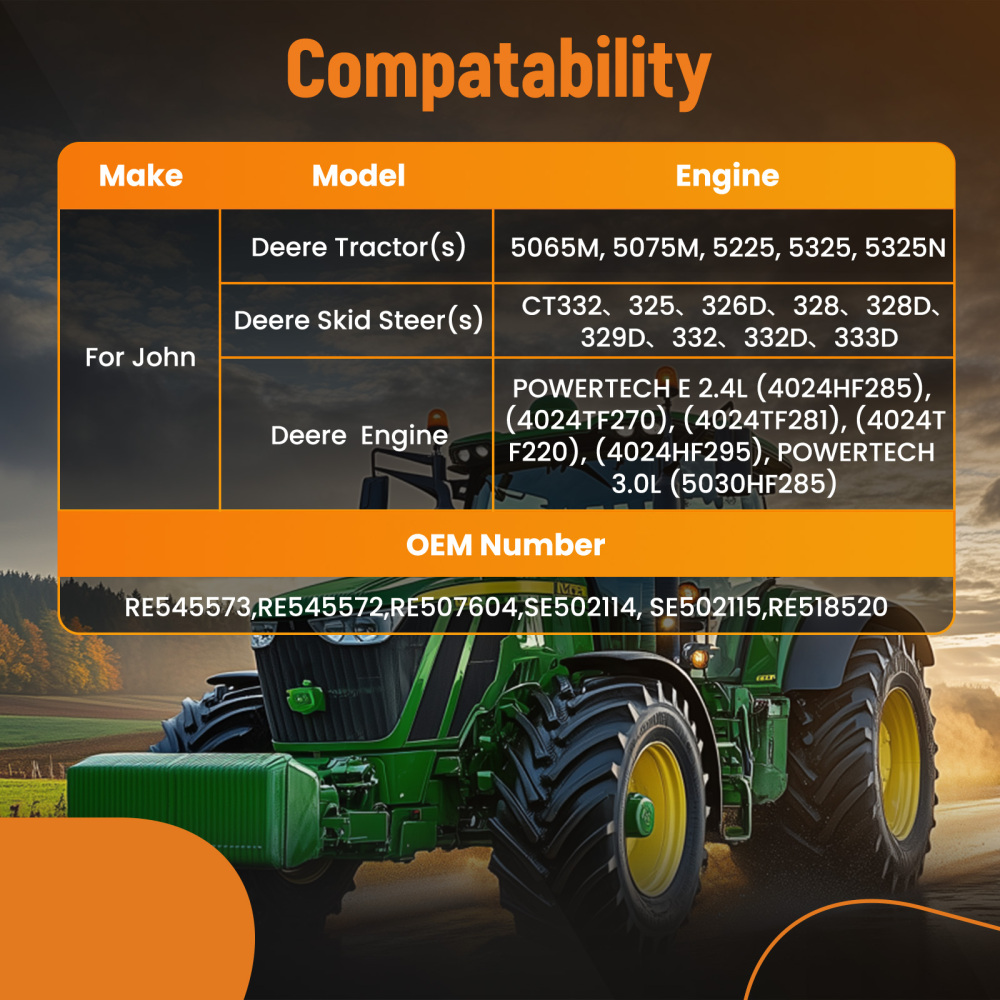 Coolant Pump Assembly compatible for John Deere 332 332D 333D RE545573 Heavy Duty Cast Iron