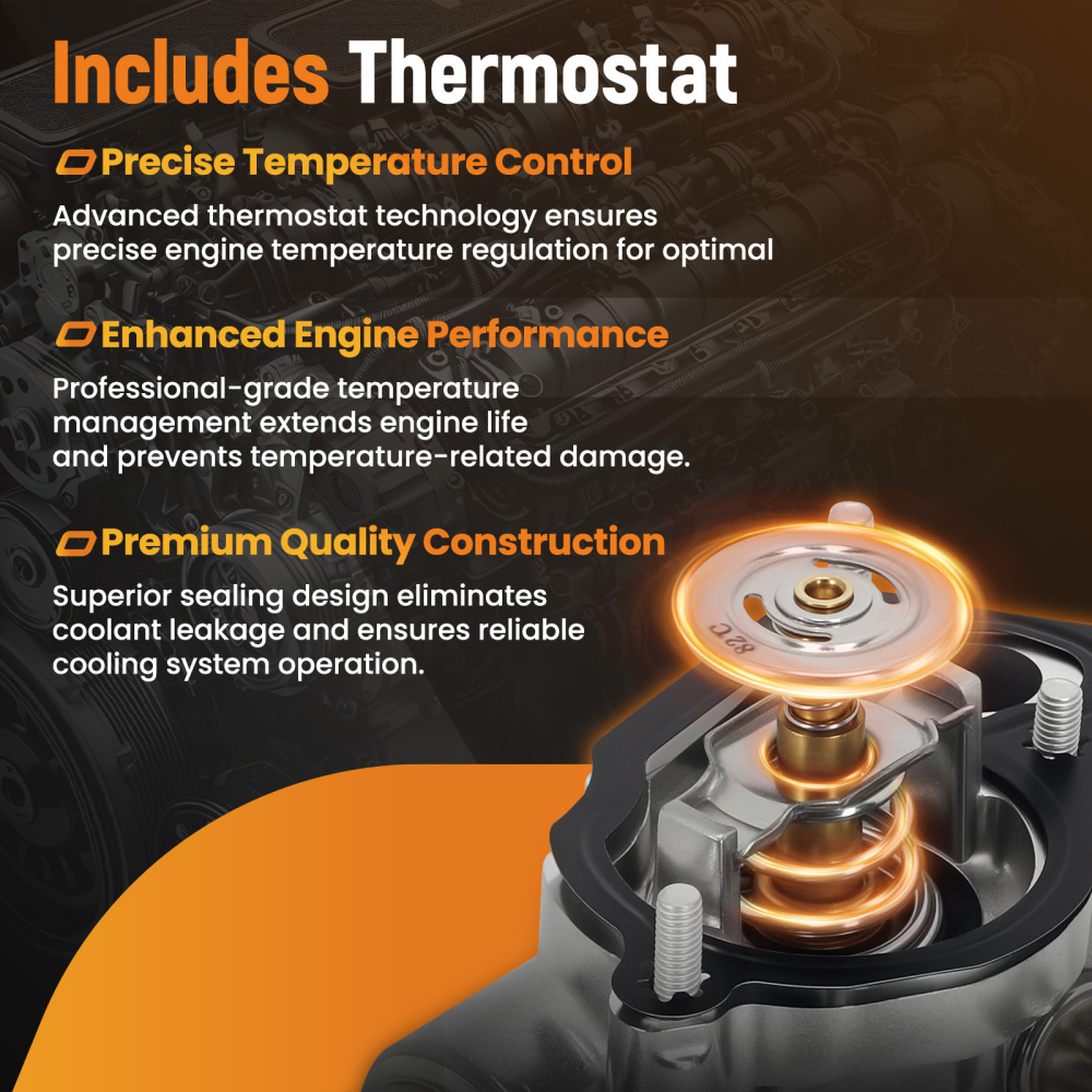 Coolant Pump Assembly compatible for John Deere 332 332D 333D RE545573 Heavy Duty Cast Iron