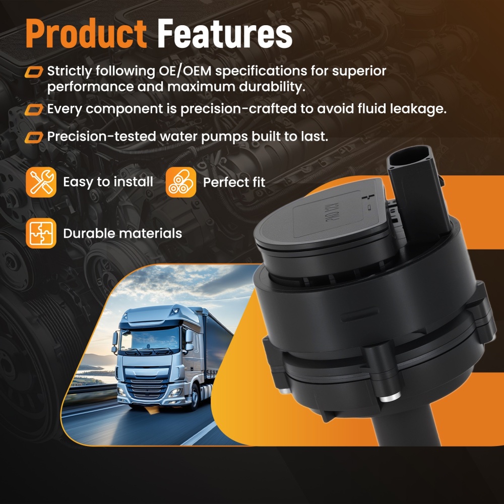 Engine Auxiliary Water Pump compatible for Mercedes-Benz AMG GT/GLE/GLS 2014-2018 902-065