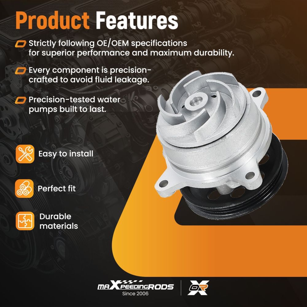 Water Pump compatible for Ford Transit MK8 Custom 2.0 Ecoblue Diesel 2016-2023 GK2Q8501AC