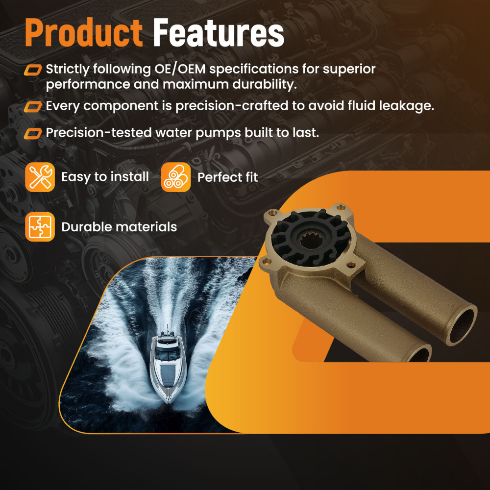 Boat Marine Water Pump compatible for Volvo Penta V6 4.3 5.0 5.7 GXI LXI Pre-2005 21214599.