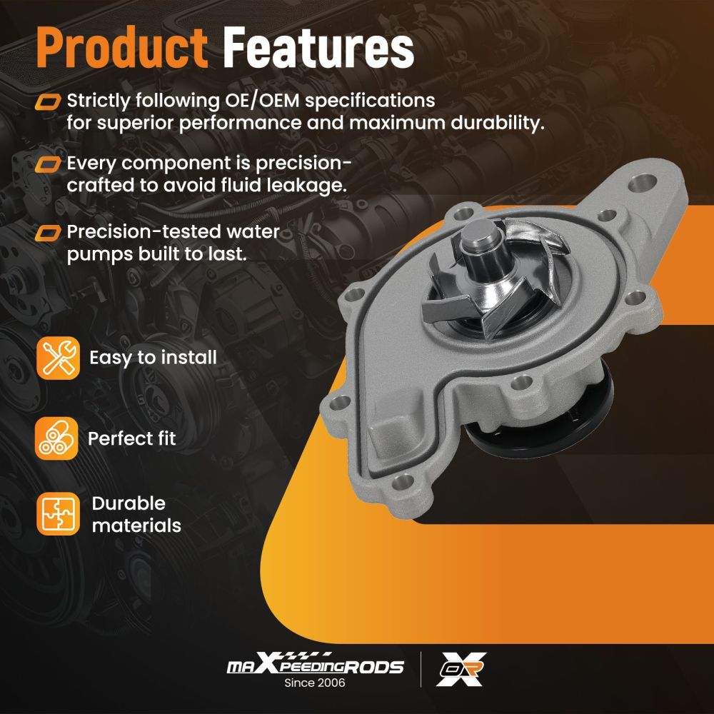 Coolant Pump compatible for Smart City-Coupe Fortwo Cabrio 450 451 0.6L 0.7L 0.8L
