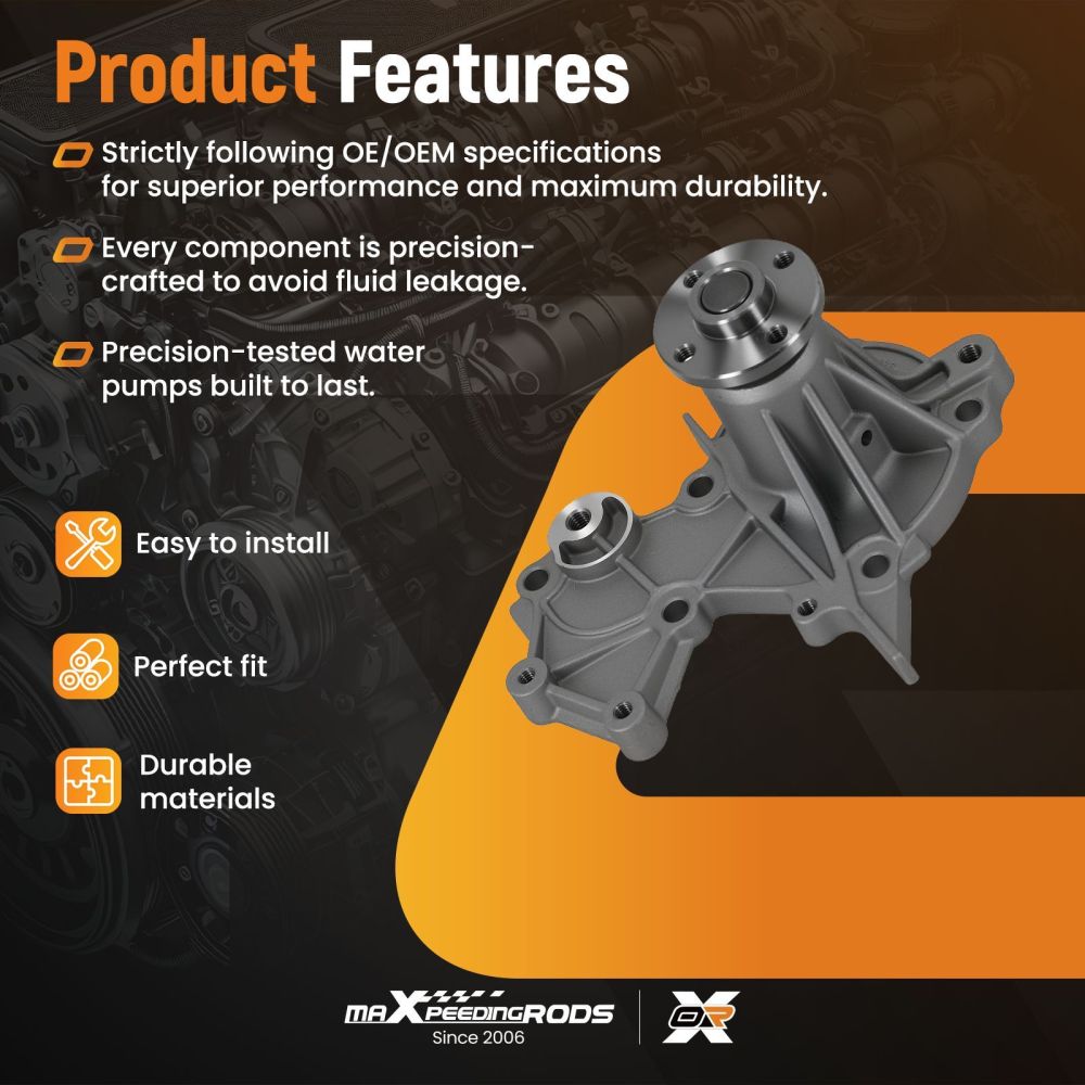 Coolant Circulation Water Pump compatible for Suzuki Grand Vitara 1.6 4x4 1998-2003 AW9374