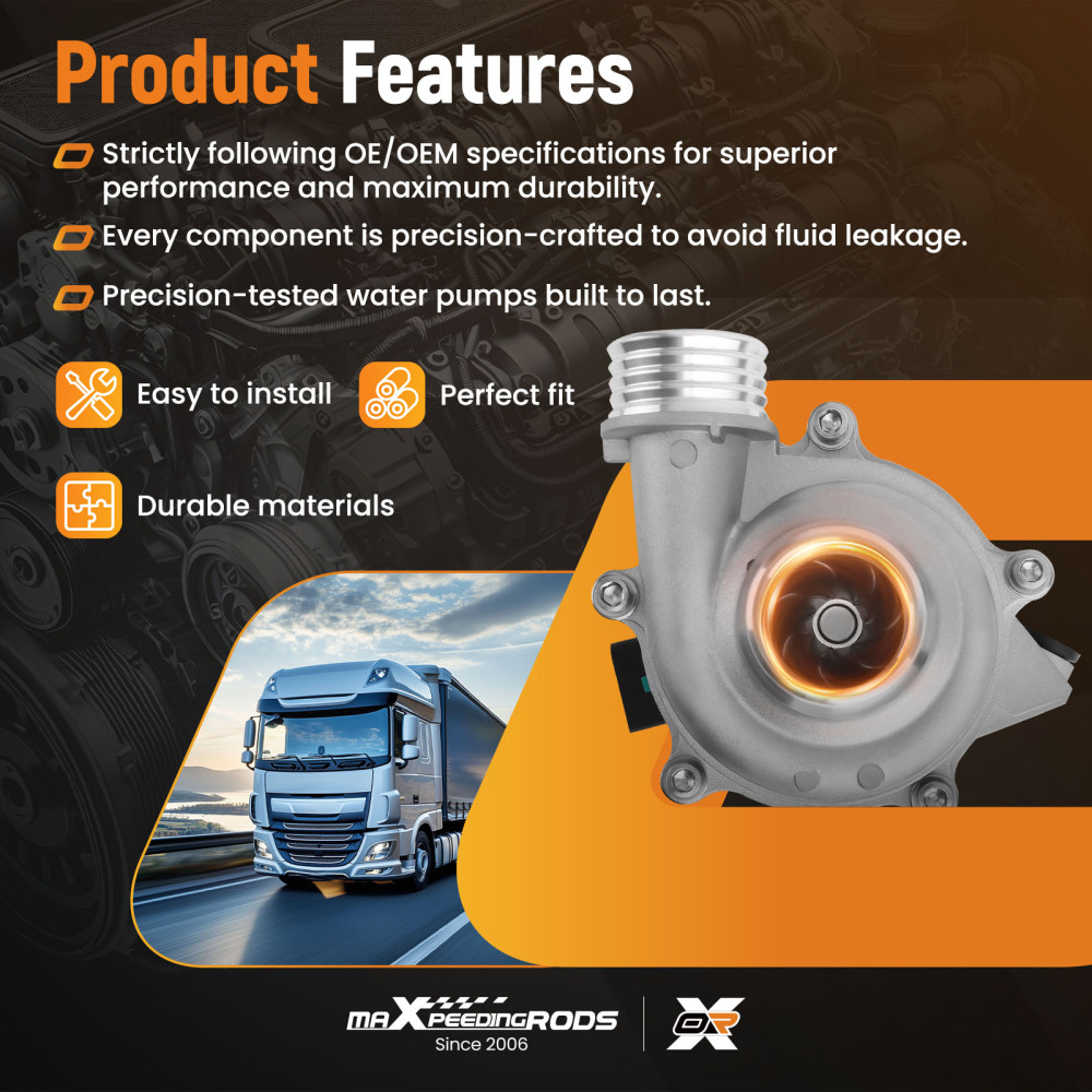 Electric Water Pump compatible for BMW 1 3 5 6 7 Series F21 F22 F30 F80 F87 F23 F31 F36 F10