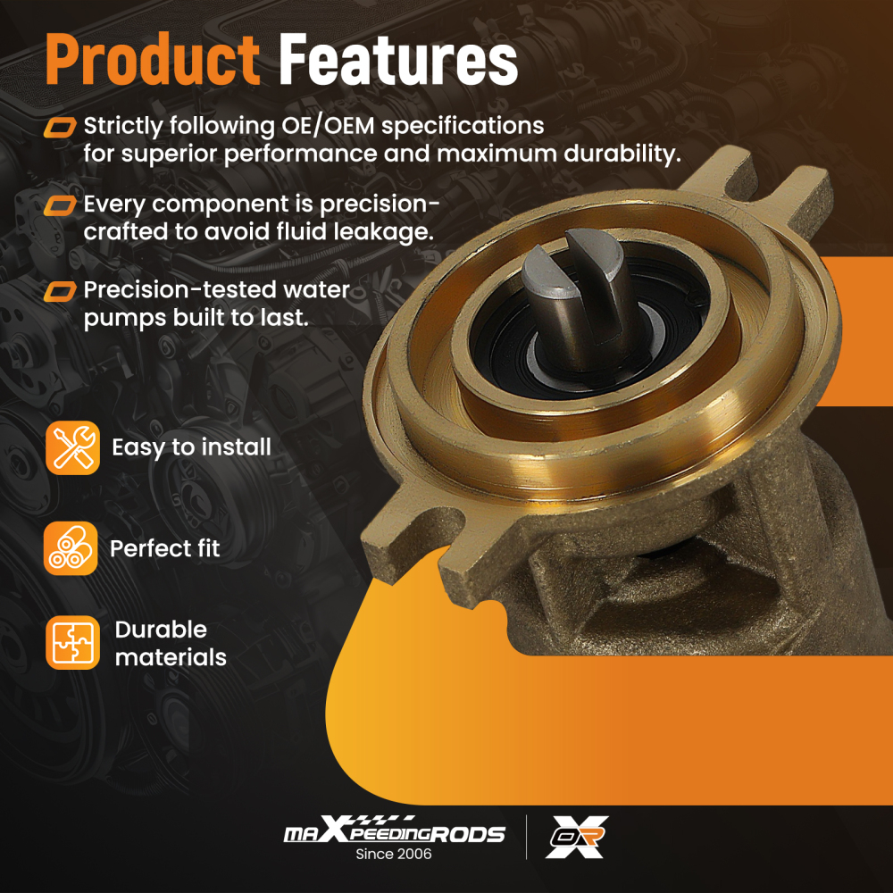Water Pump compatible for Volvo Penta TMD TAMD KAD 860629 Brass Direct Replacement