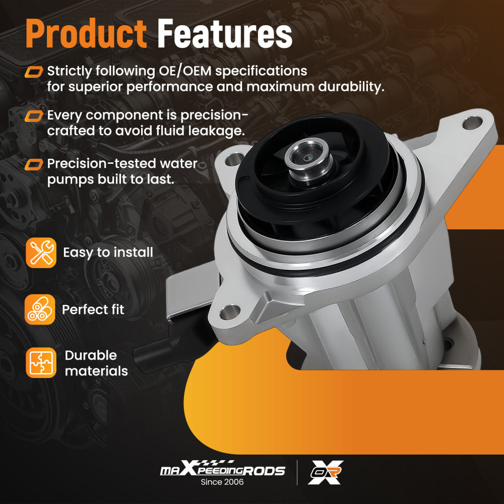 Coolant Water Pump compatible for Land Rover Range Rover/Velar 3.0 SDV6 2013-2022 LR089625