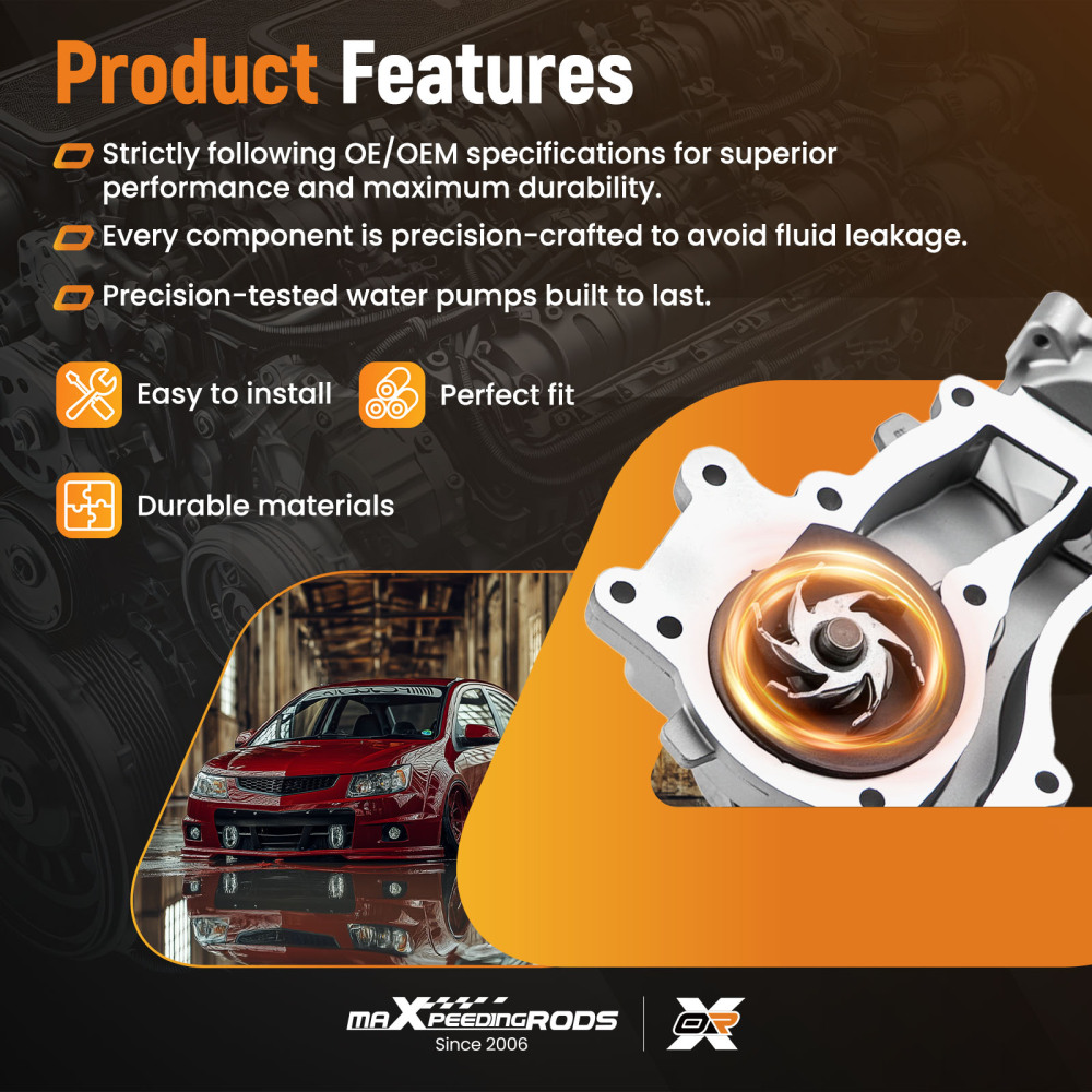 Water Pump compatibile per Chevrolet Cruze 1.4 2011-2015 1334128 Engine Cooling System