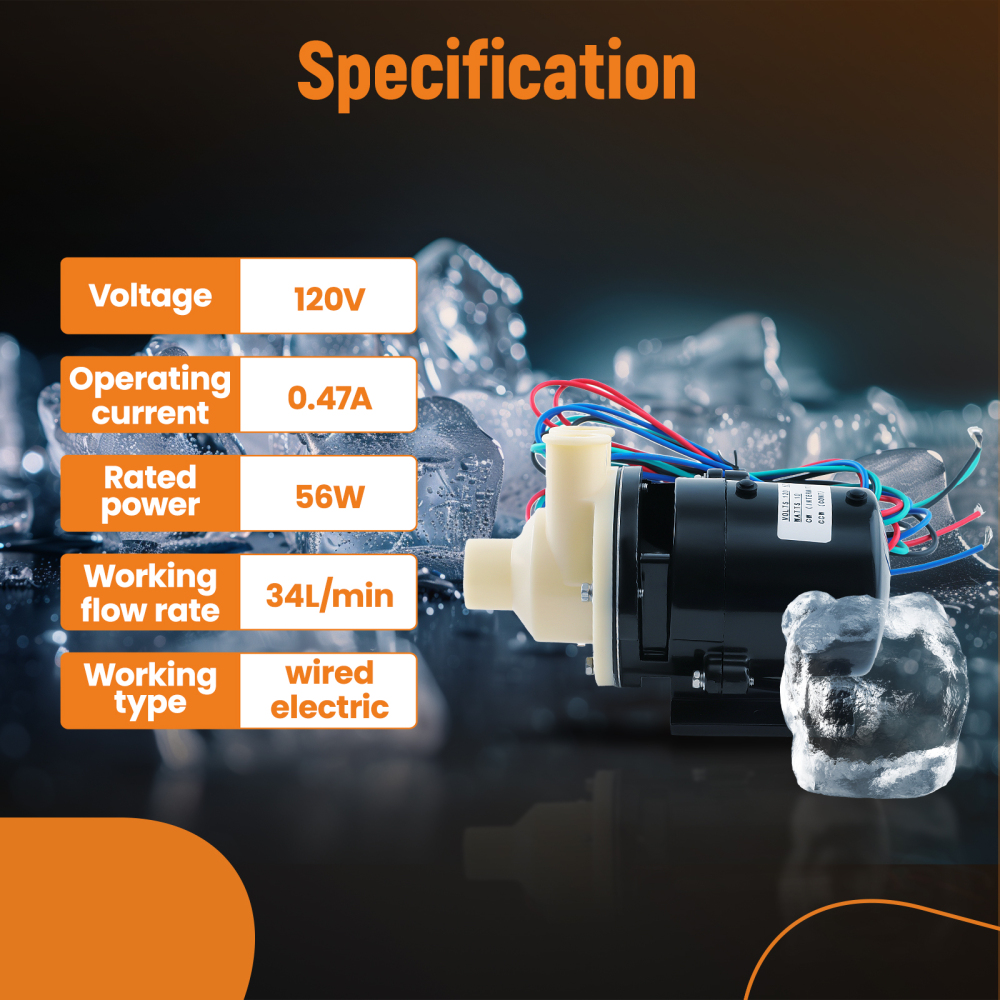 Pump Motor Assembly fit for Hoshizaki Ice Maker Machine Capacitor 120V PA0613