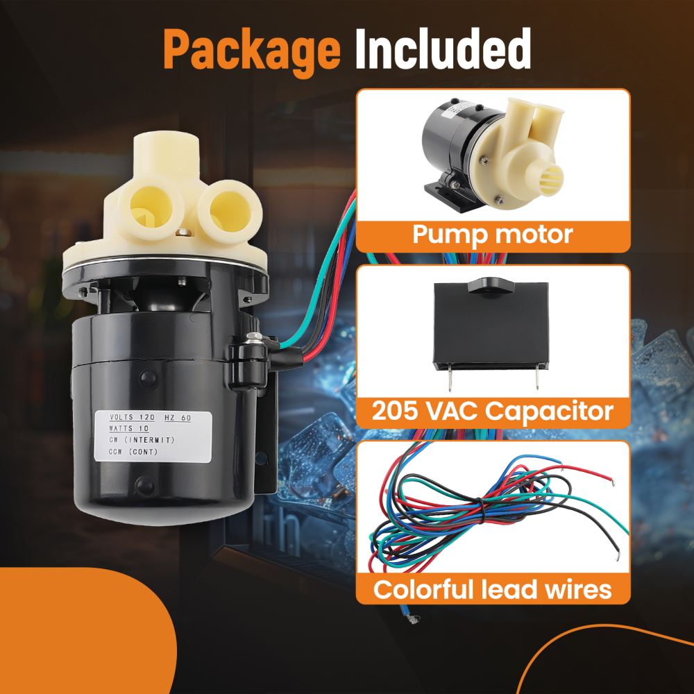 Pump Motor Assembly fit for Hoshizaki Ice Maker Machine Capacitor 120V PA0613