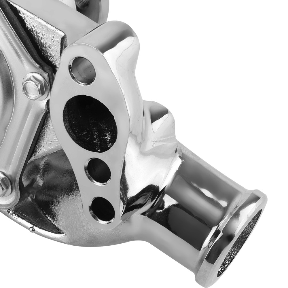 Water Pump for SB compatible for Chevy SBC 305 327 350 383 400 V8 Pulley Kit 2 Grooves Chrome