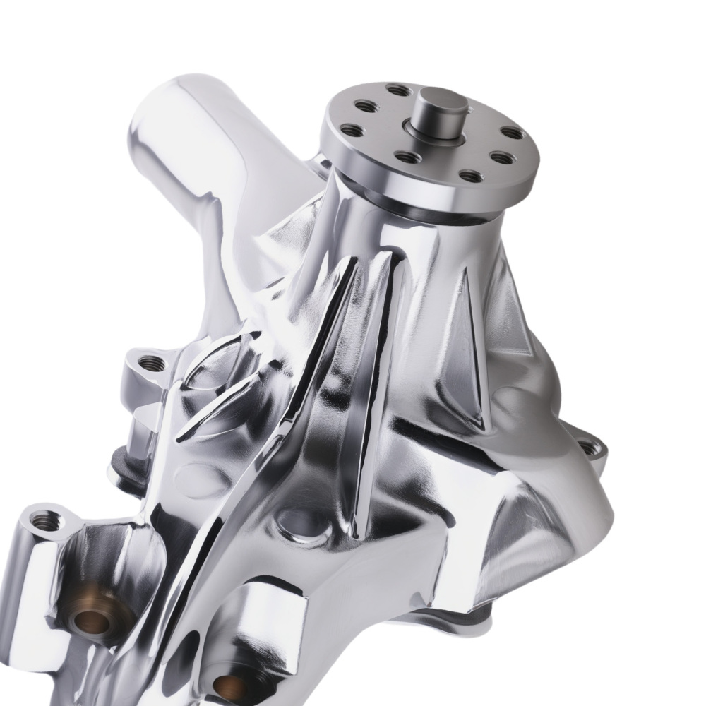 Engine Water Pump Assembly compatible for Chevrolet SB 265-400 Long Water Pump Chrome