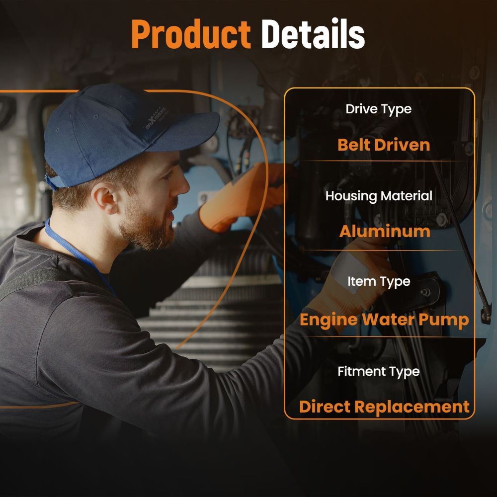 COOLANT PUMP compatible for FORD TRANSIT 2.4 TDCI MK6 MK7 2000-2014 WITH CONNECTOR