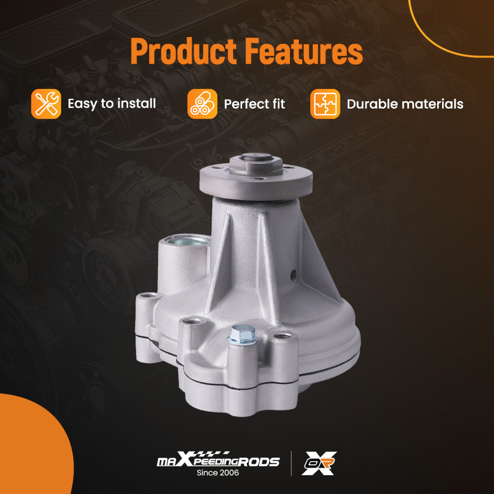 Coolant Pump Assembly compatible for Jaguar S-Type V8 4.0L 4.2L 2000-2008 JLM20143