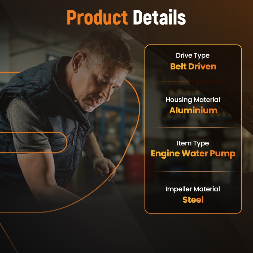 Engine Water Pump compatible for Chevrolet Sonic/Trax 1.8L 2012-2018 WP-1902 Belt Drive