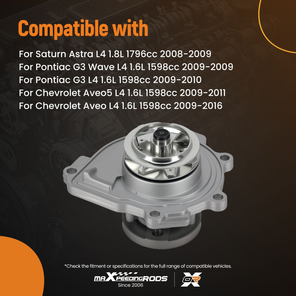 Pompa Acqua compatibile per Chevrolet Aveo/Cruze 1.6L-1.8L 2009-2016 71739779 A cinghia