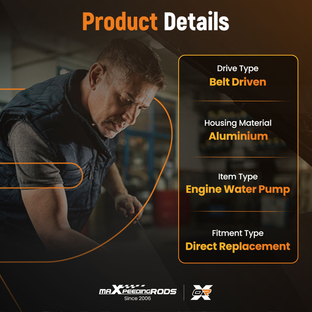 Coolant Water Pump Assembly compatible for Mazda Tribute 3.0L 2009-2011 1253240 W2249M